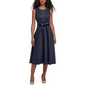 Calvin Klein Dresses Calvin Klein Womens Fauxsuede Belted Midi